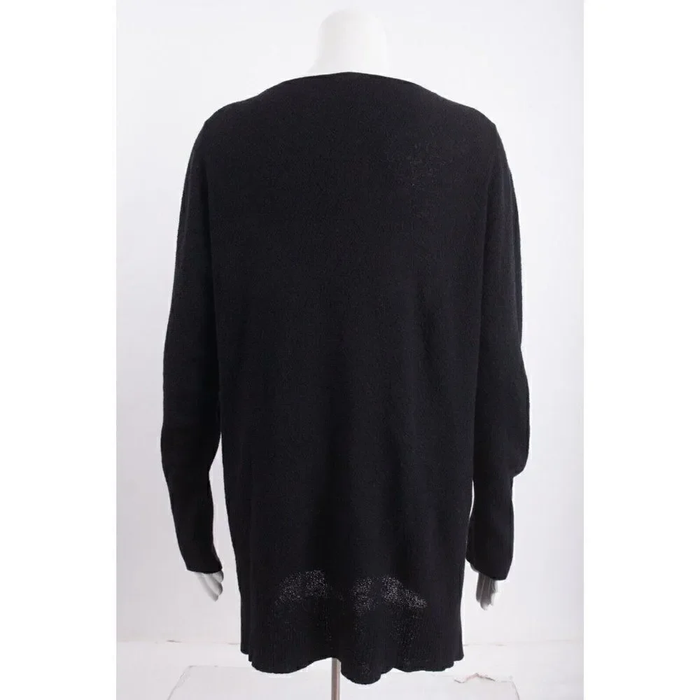 Eileen Fisher Womens Sweater Pullover V-Neck M Medium 100% Wool Italian Yarn